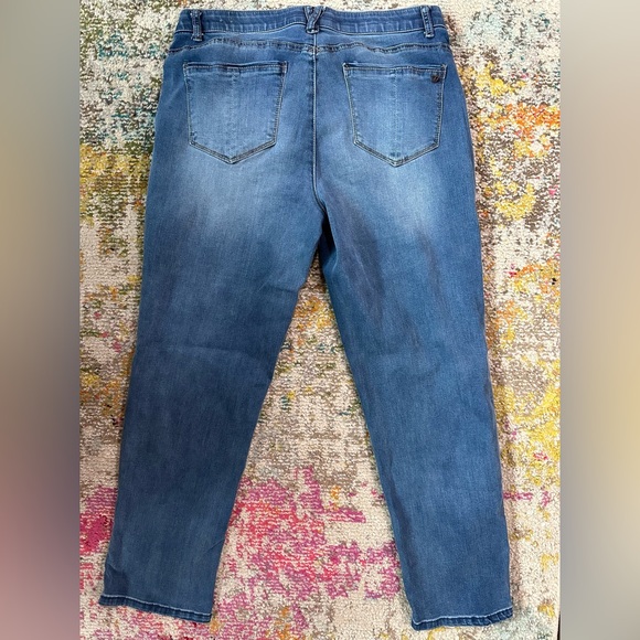 WIT & WISDOM Ripped Crop Straight Leg Jeans, Size 14 - Picture 5 of 10